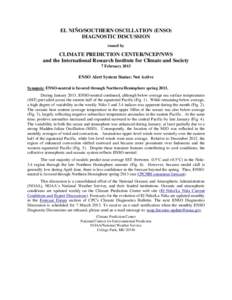 Tropical meteorology / Climatology / Atmospheric dynamics / Effects of global warming / El Niño-Southern Oscillation / Madden–Julian oscillation / La Niña / Sea surface temperature / Climate Prediction Center / Atmospheric sciences / Meteorology / Physical oceanography