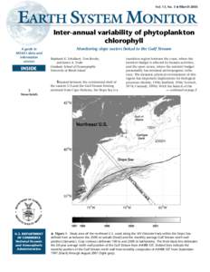 Vol. 13, No. 3 ● March[removed]EARTH SYSTEM MONITOR Inter-annual variability of phytoplankton chlorophyll A guide to