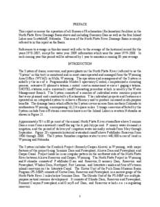 PREFACE This r eport co ncerns t he o peration o f al l Bureau o f R eclamation ( Reclamation) f acilities in t he North Platte River Drainage Basin above and including Guernsey Dam as well as the four Inland Lakes near 