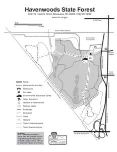 Havenwoods State Forest 6141 N. Hopkins Street, Milwaukee, WI[removed]0232 www.dnr.wi.gov W. Mill Road Scale 0