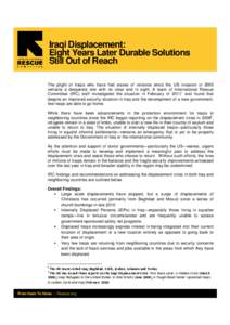 Middle East / Right of asylum / Human rights in Iraq / Refugees of Iraq / Iraqis in Turkey / Refugee / Iraqis in Jordan / International Rescue Committee / Internally displaced person / Asia / Forced migration / Iraqi diaspora