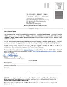 FAIRBANKS NORTH STAR BOROUGH 809 Pioneer Road  P.O. Box 71267 Fairbanks, Alaska[removed][removed]  FAX[removed]THIS ITEM WAS POSTPONED TO THE FEBRUARY 17, 2015 PLANNING COMMISSION