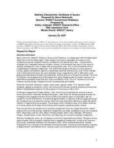 Illinois v. Lidster / Drunk driving in the United States / Driving under the influence / Random checkpoint / Checkpoint Strikeforce / TRIS online / Road traffic safety / Saturation patrol / Blood alcohol content / Drunk driving / Transport / Law