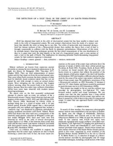 THE ASTROPHYSICAL JOURNAL, 479 : 441È447, 1997 April[removed]The American Astronomical Society. All rights reserved. Printed in U.S.A. THE DETECTION OF A DUST TRAIL IN THE ORBIT OF AN EARTH-THREATENING LONG-PERIOD CO