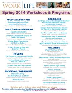 Spring 2014 Workshop Flier 1.22 FINAL