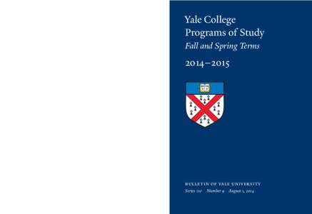 Yale College Programs of Study 2014–2015