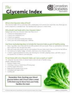 The  Glycemic Index What is the Glycemic Index of food? The Glycemic Index (GI) is a scale that ranks carbohydrate-rich foods by how much they raise blood glucose