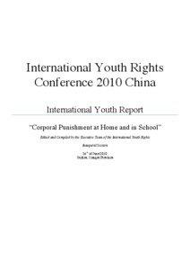 International Youth Rights Conference 2010 China International Youth Report