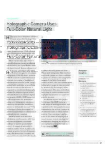 HOLOGRAPHY  Holographic Camera Uses Full-Color Natural Light  H