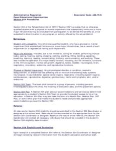 Special education / United States / Individualized Education Program / Individuals with Disabilities Education Act / Special education in the United States / Education / Section 504 of the Rehabilitation Act