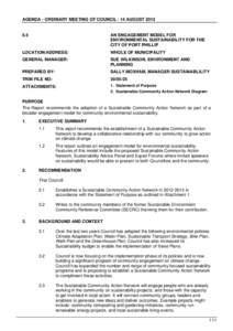 Agenda of Ordinary Meeting of Council - 14 August 2012