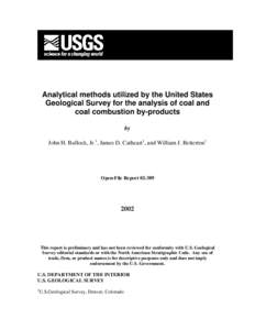 Analytical Methods Utilized by the United States Geological Survey for the Analysis of Coal and Coal Combustion By-Products