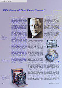 Anniversaries  100 Years of Carl Zeiss Tessar®
