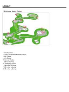 Uchinoura Space Center  1.Headquarters 2.Space Science Reference Center 3.Mu Center 4.KS Center