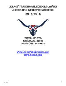 Legacy Traditional Schools-Laveen Junior High Athletic Handbook[removed]S. 43rd Ave.