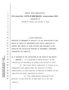 SENATE JOINT RESOLUTION[removed]51ST LEGISLATURE - STATE OF NEW MEXICO - SECOND SESSION, 2014