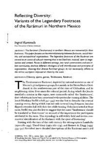 Reflecting Diversity: Variants of the Legendary Footraces of the Raramuri in Northern Mexico <