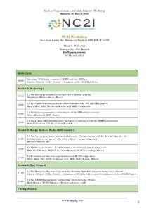 Agenda of 1st meeting of SNE-TP Secretariat
