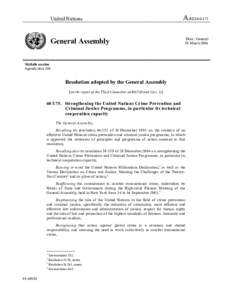 United Nations  General Assembly A/RES[removed]Distr.: General