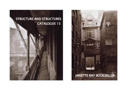 STRUCTURE AND STRUCTURES CATALOGUE 15 JANETTE RAY BOOKSELLER  Catalogue 15 Structure & Structures