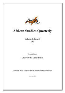 African Studies Quarterly Volume 1, Issue[removed]