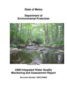 Water pollution / Aquatic ecology / Environmental science / Clean Water Act / Water law in the United States / Total maximum daily load / Water quality / Wetland / University of Maine / Environment / Water / Earth