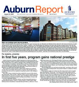 AuburnReport August 23, 2013 For  t h e f a c u l t y a n d s t a ff o f