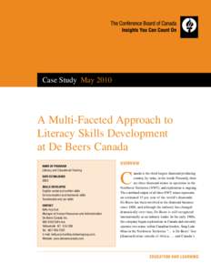 Case Study  May[removed]A Multi-Faceted Approach to Literacy Skills Development at De Beers Canada Name of Program