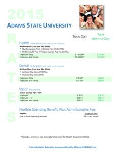 2015 ADAMS STATE UNIVERSITY R A T