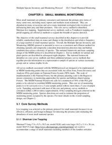 Multiple Species Inventory and Monitoring Protocol  Ch 5: Small Mammal Monitoring