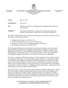 National Credit Union Administration / National Credit Union Share Insurance Fund / Credit union / CUA / Finance / Financial services / Government / New York State Banking Department / Dual chartering / Bank regulation in the United States / Independent agencies of the United States government / Corporate credit union