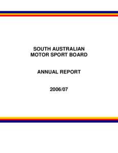 SOUTH AUSTRALIAN MOTOR SPORT BOARD ANNUAL REPORT[removed]