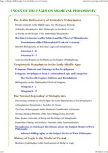Pages on Medieval Philosophy from the Rediscovery of Aristotle