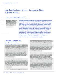 Rotman International Journal of Pension Management Volume 3 Fall 2010
