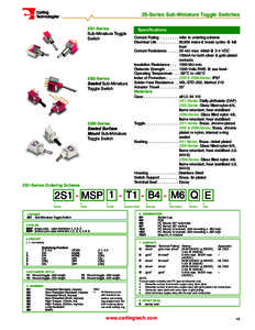 Carling Technologies 2S-Series Sub-Miniature Toggle Switches  ™