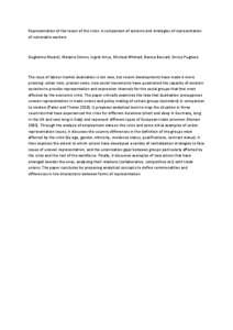 Representation of the losers of the crisis: A comparison of systems and strategies of representation of vulnerable workers Guglielmo Meardi, Melanie Simms, Ingrid Artus, Micheal Whittall, Bianca Beccalli, Enrico Pugliese