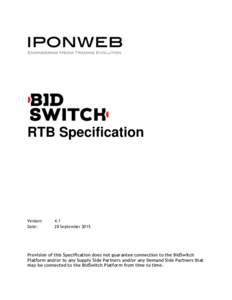 RTB Specification  Version: Date:  4.1