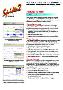 Life sciences data acquisition and analysis system  Features in detail DATA PROCESSING Version 5