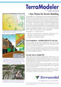 TerraModeler for MicroStation SE/J and V8 Windows NT/2000/XP – Your Choice for Terrain Modeling