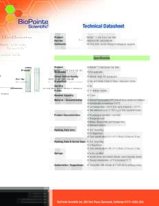 Technical Datasheet Product: Part No: Comments:  BioStor™ 2.0ml Screw Cap Vials