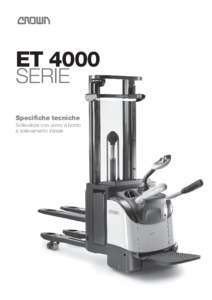 Specifiche tecniche Serie ETi 4000 Sollevatore con piattaforma e sollevamento iniziale