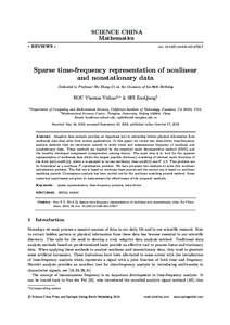 Fourier analysis / Integral transforms / Joseph Fourier / Unitary operators / Hilbert–Huang transform / Trigonometric functions / Sparse approximation / Overcompleteness / Time–frequency analysis / Mathematical analysis / Mathematics / Signal processing