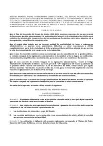 ARTURO MONTIEL ROJAS, GOBERNADOR CONSTITUCIONAL DEL ESTADO DE MEXICO, EN EJERCICIO DE LA FACULTAD QUE ME CONFIERE EL ARTICULO 77 FRACCIONES IV, XXXVIII Y XLI DE LA CONSTITUCION POLITICA DEL ESTADO LIBRE Y SOBERANO DE MEX