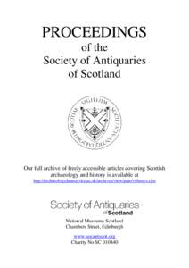 PROCEEDINGS of the Society of Antiquaries