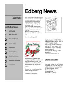 . . . Edberg News DECEMBER 2012