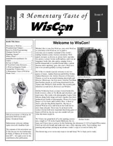 The Official WisCon 36 Newsletter A M om entary Taste of