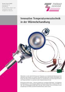 Thermo Sensor GmbH SiemensstraßeBönen Tel. / Fax: 02383 -  / -99 www.thermo-sensor.de 