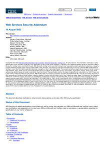 Web Services Security Addendum