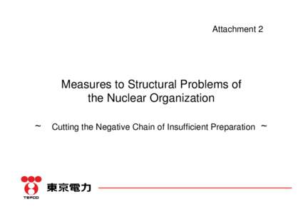 Attachment 2  Measures to Structural Problems of the Nuclear Organization ∼