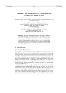 Public-key cryptography / ISO standards / Ubiquitous computing / Elliptic curve cryptography / Cryptography / Key-agreement protocol / DiffieHellman key exchange / Elliptic curve DiffieHellman / Contactless smart card / Security token / Smart card / Forward secrecy